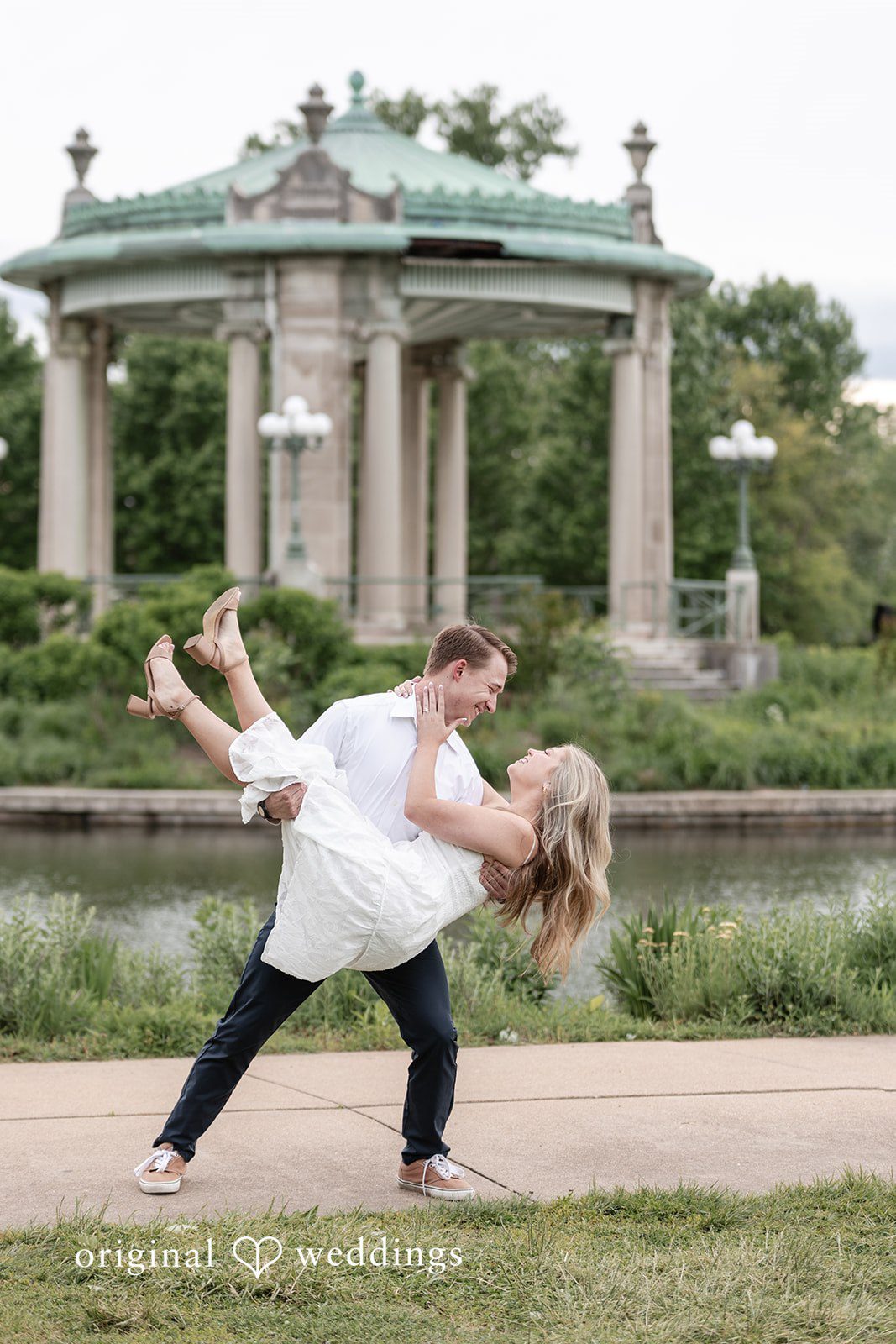 Rhyen + Jacob Groom carrying the bride during an outdoor engagement session