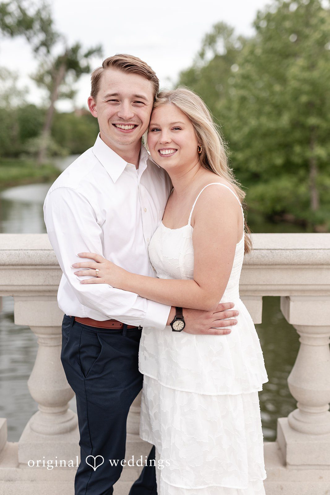 Rhyen + Jacob Couple embracing during romantic outdoor portraits