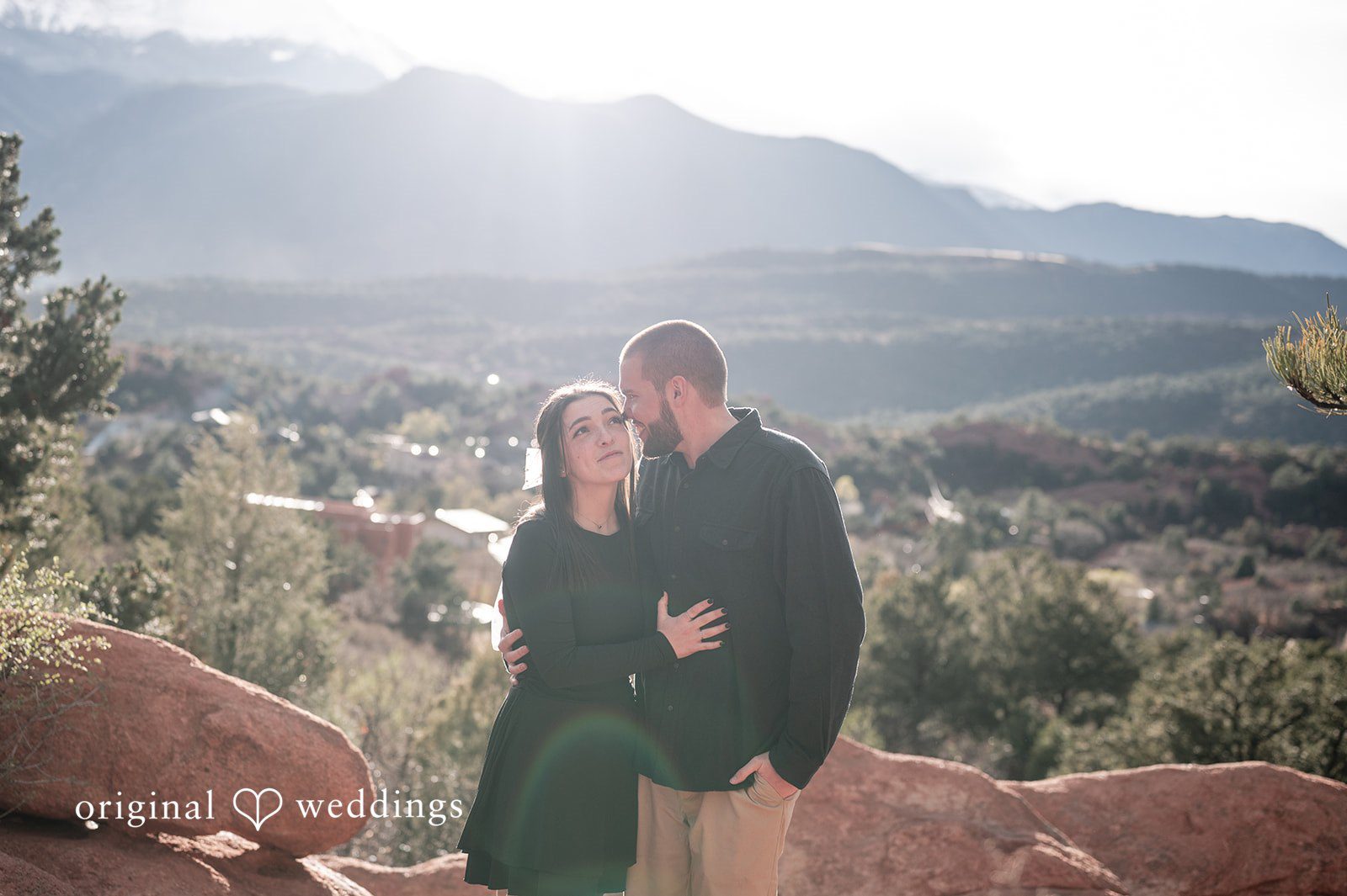 The couple on the red rocks