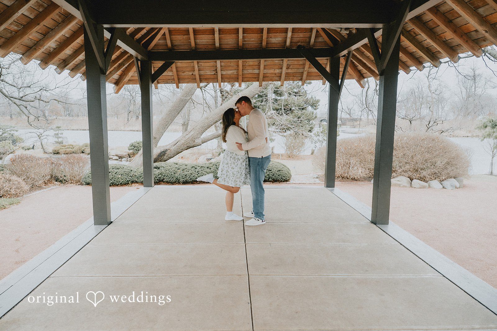 Couple Kissing each other with love.