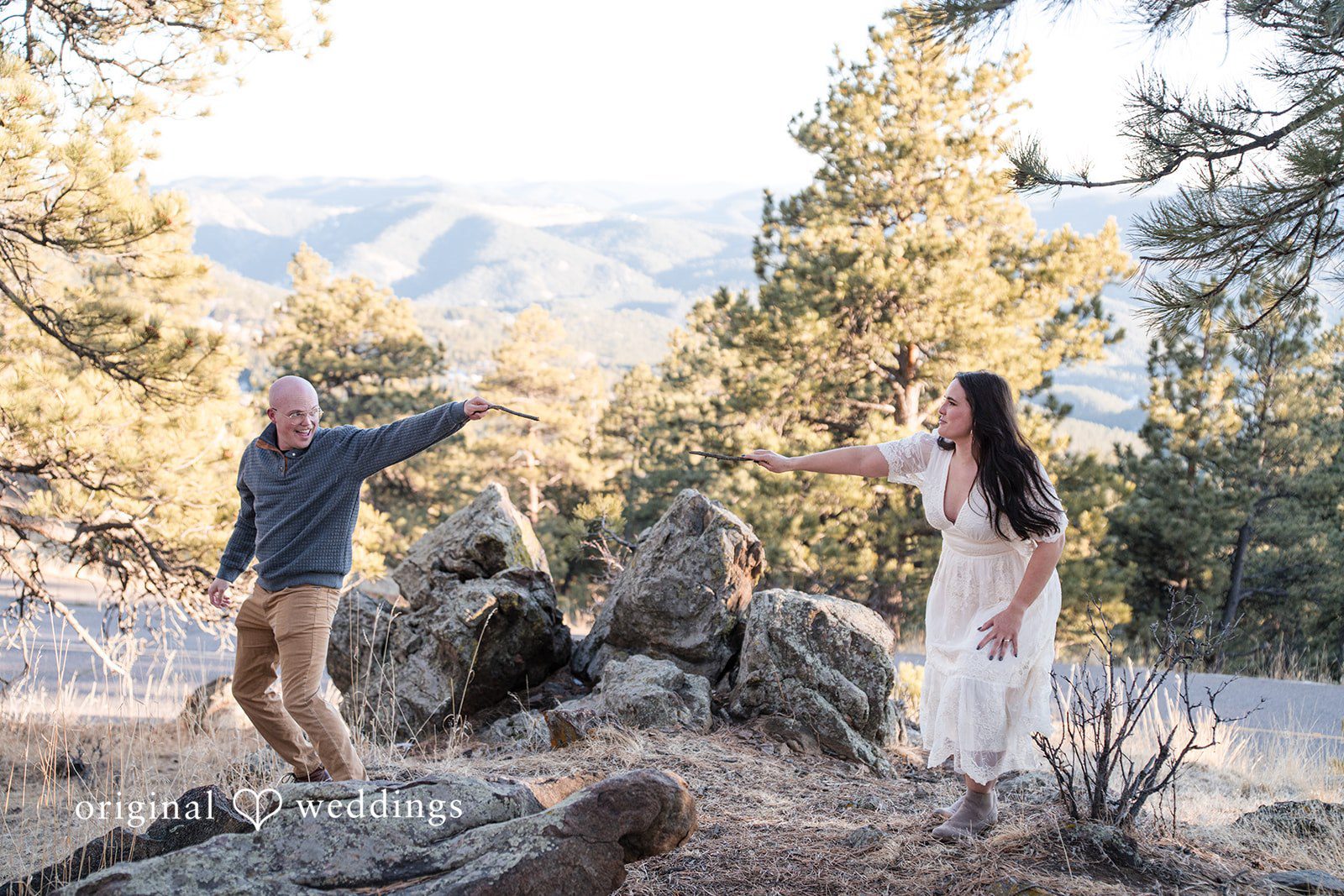 Couple enjoying at Genesee Park during photoshoot