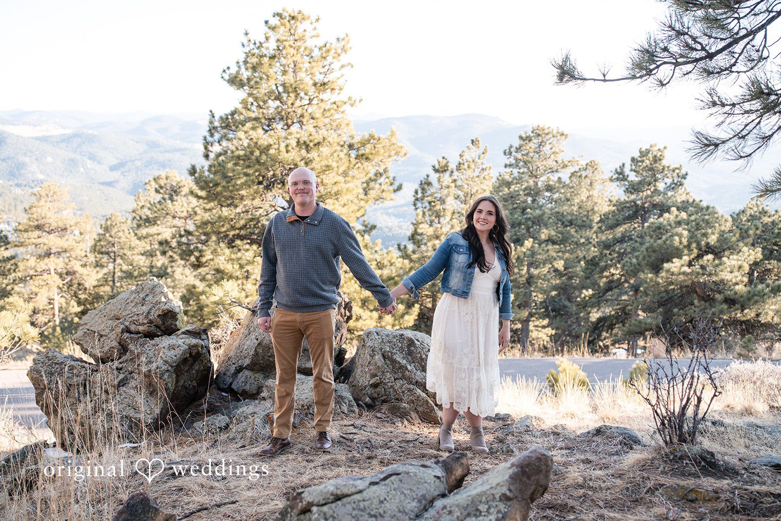 Beautiful pose of couple at Genesee Park during session
