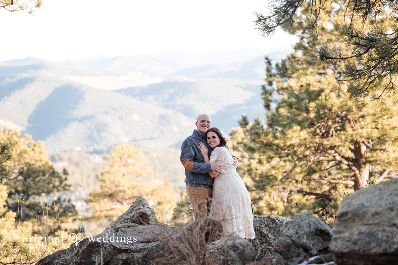 Romantic picture of couple at Genesee Park