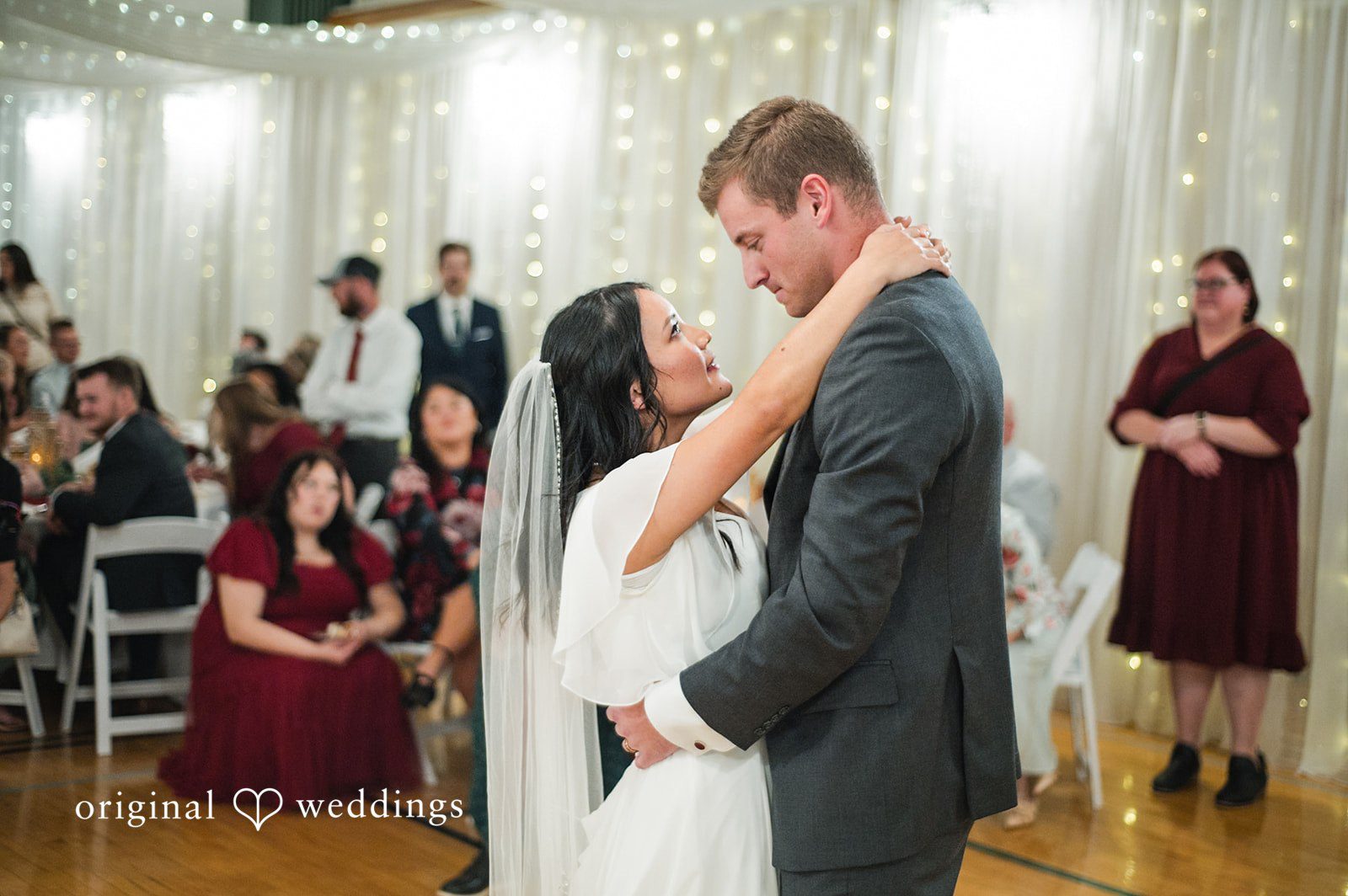 Happy moment shared by the couple while dancing together