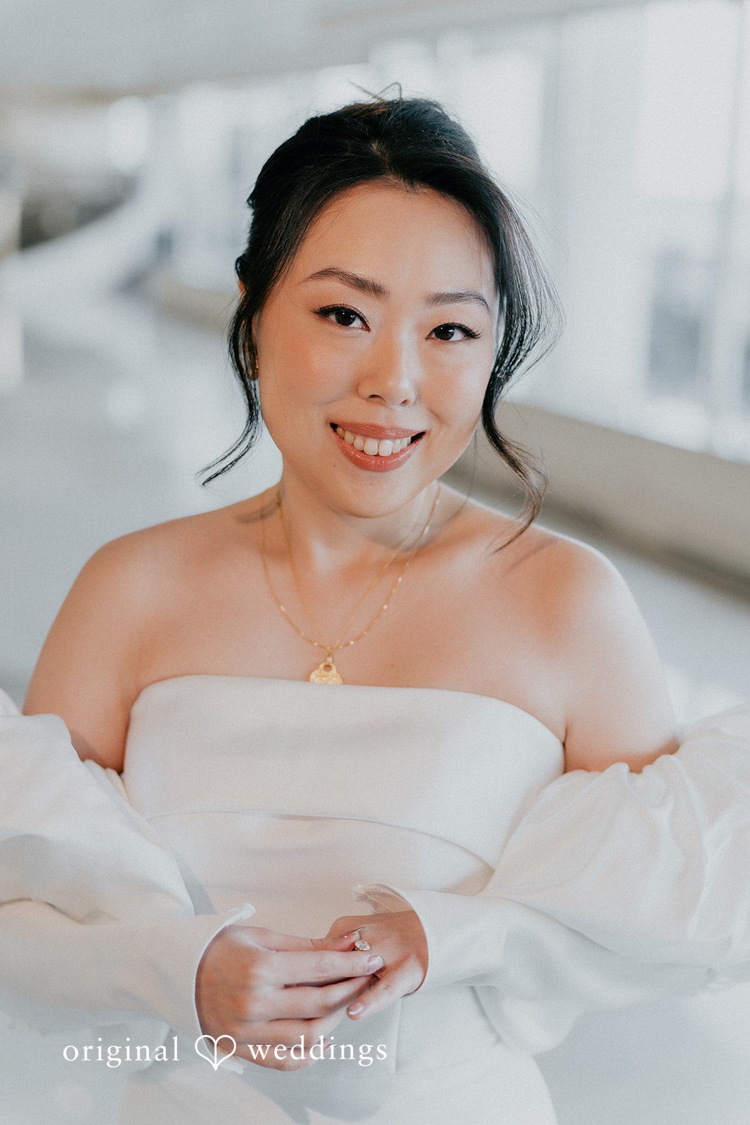 A portrait of the bride