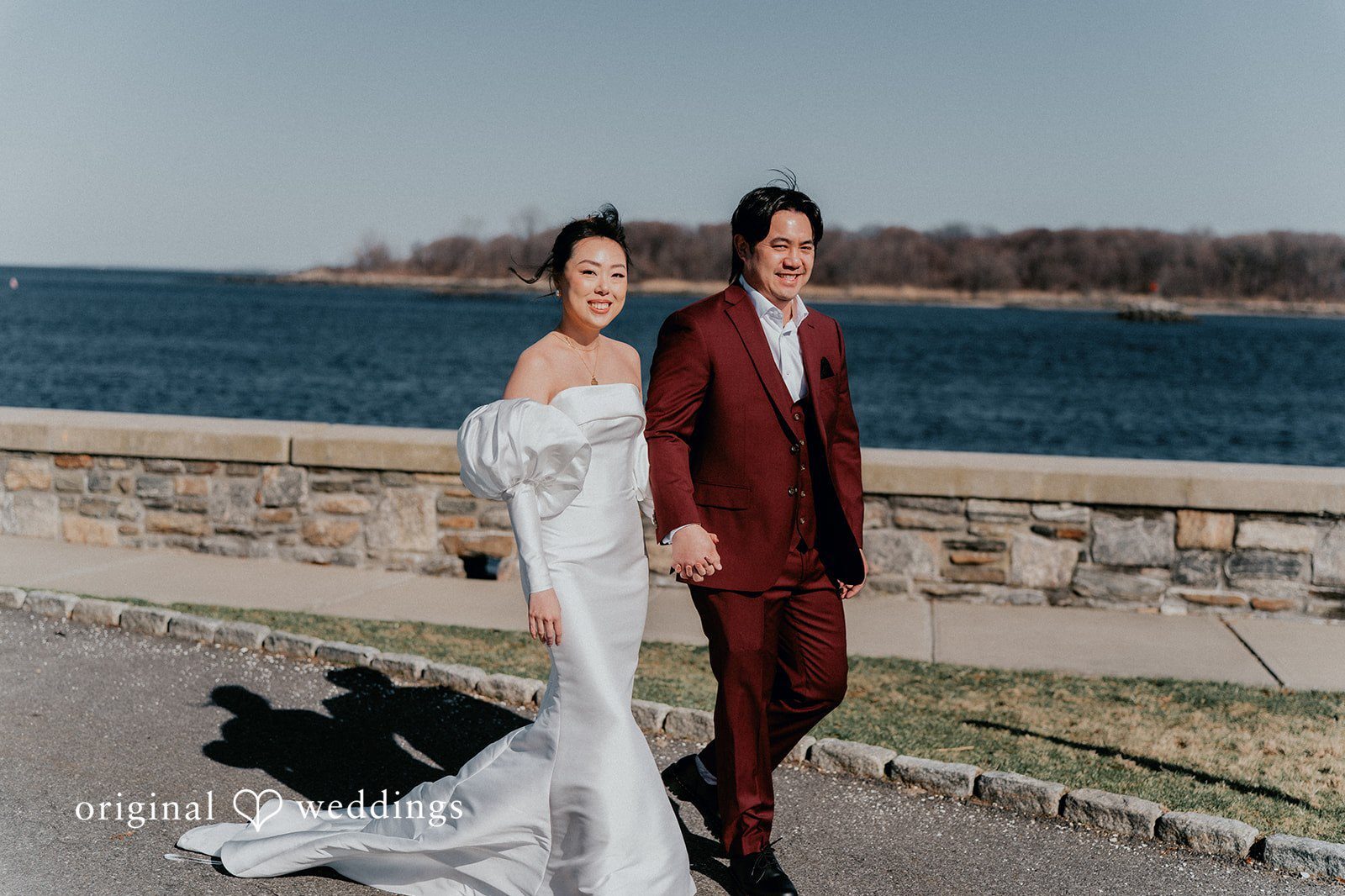 New York City Wedding Photographers at Our New York City wedding photographers captured a stunning portrait of the groom along the water edge at Glen Island Harbour Club