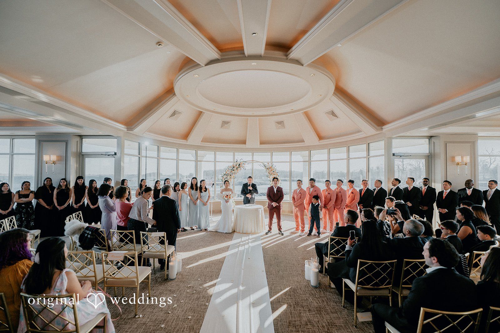 The Glen Island Harbour Club wedding ceremony