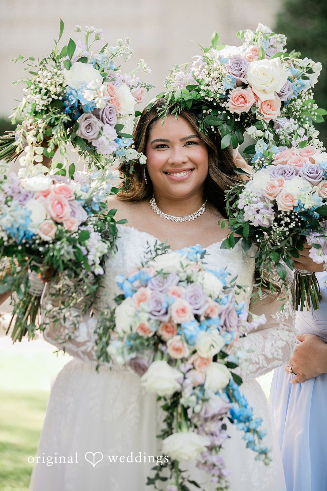 A stylish portrait of the bride