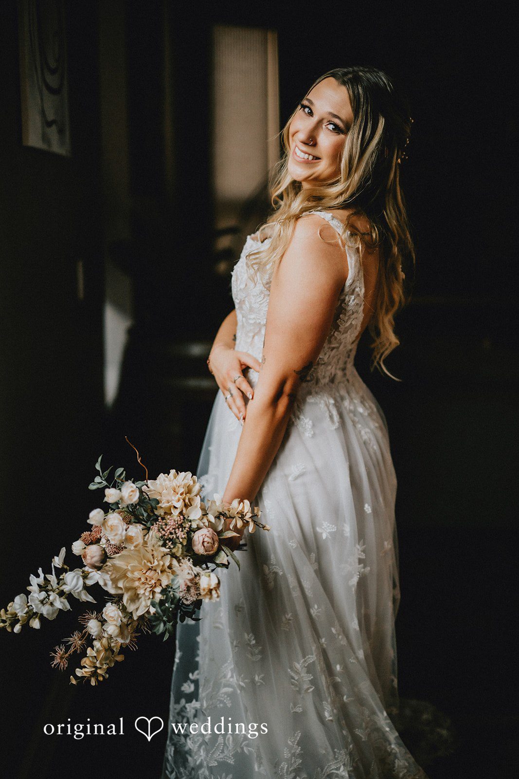 A stunning portrait of the bride