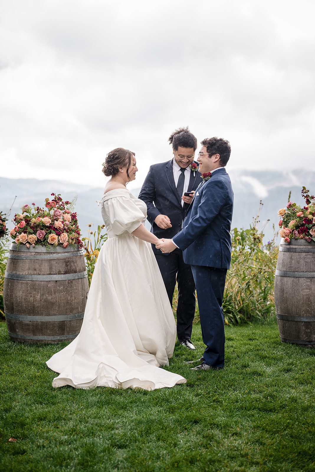 Tiare + Jeremy Couple exchanging vows during ceremony