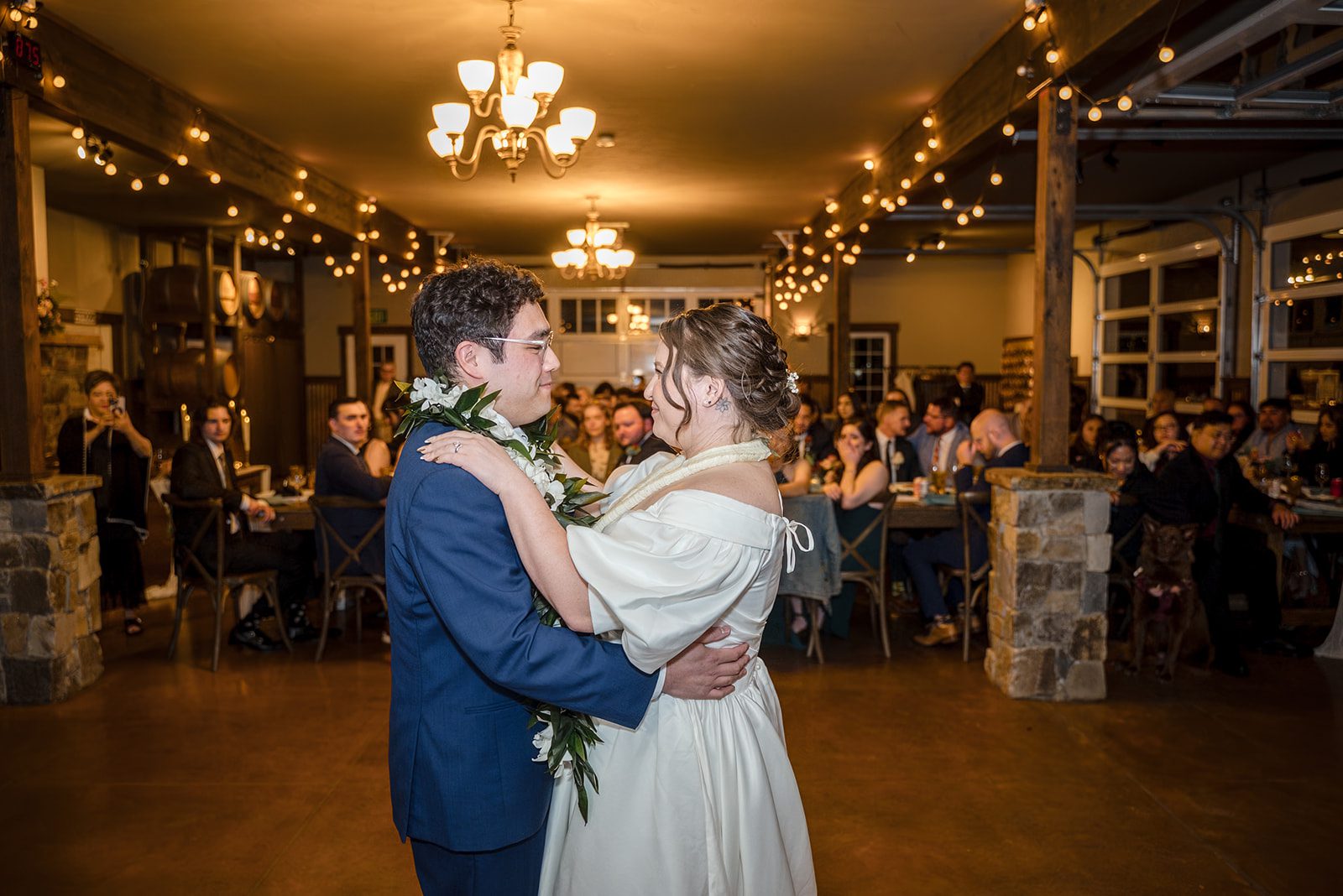 Tiare + Jeremy Bride and groom sharing their first dance