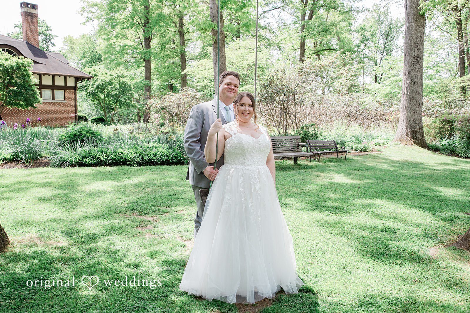 Our Baltimore wedding photographers captured a stunning portrait of the couple at the Gramercy Mansion Carriage House