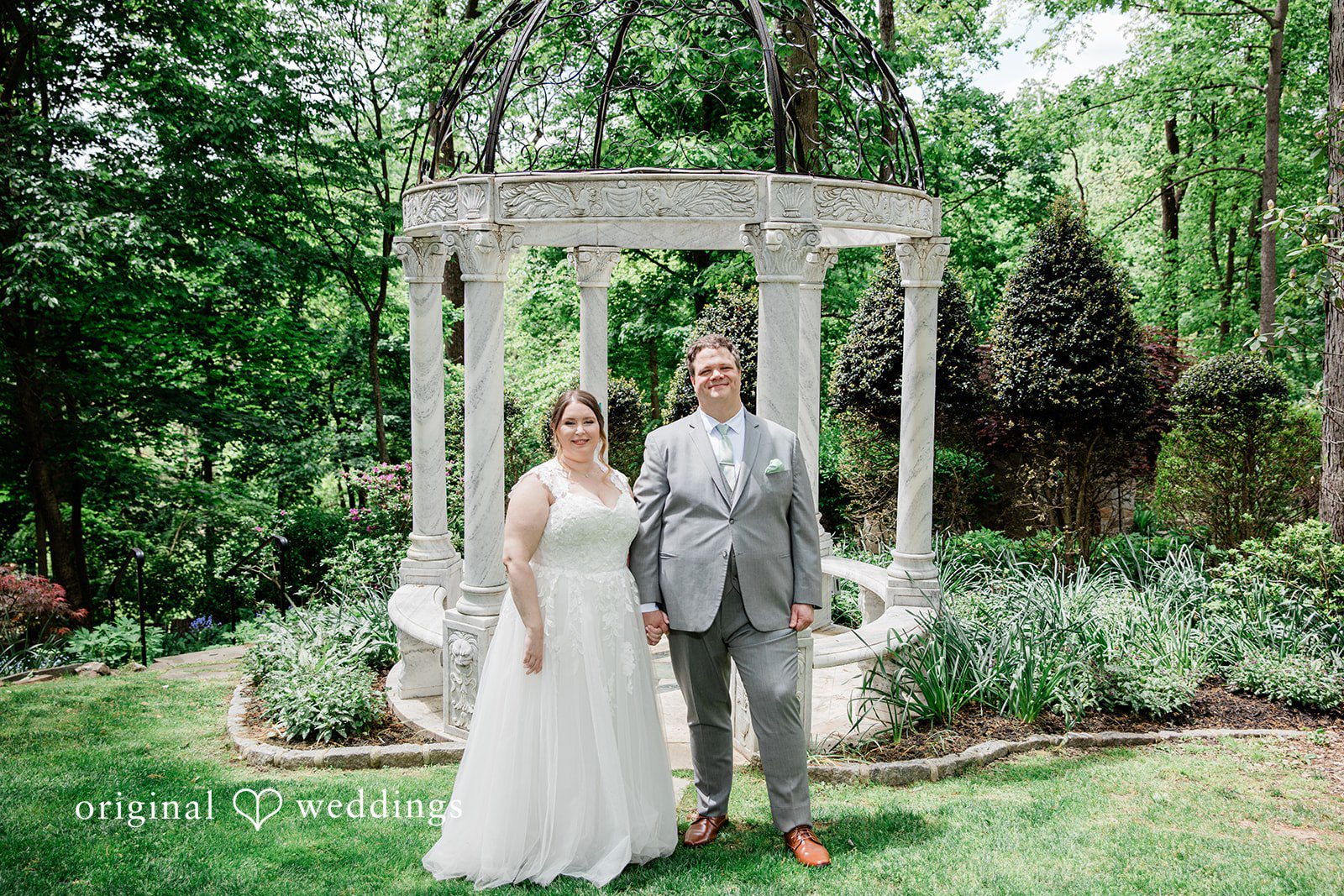 Nicole + Greg A stunning portrait of the couple at the Gramercy Mansion Carriage House