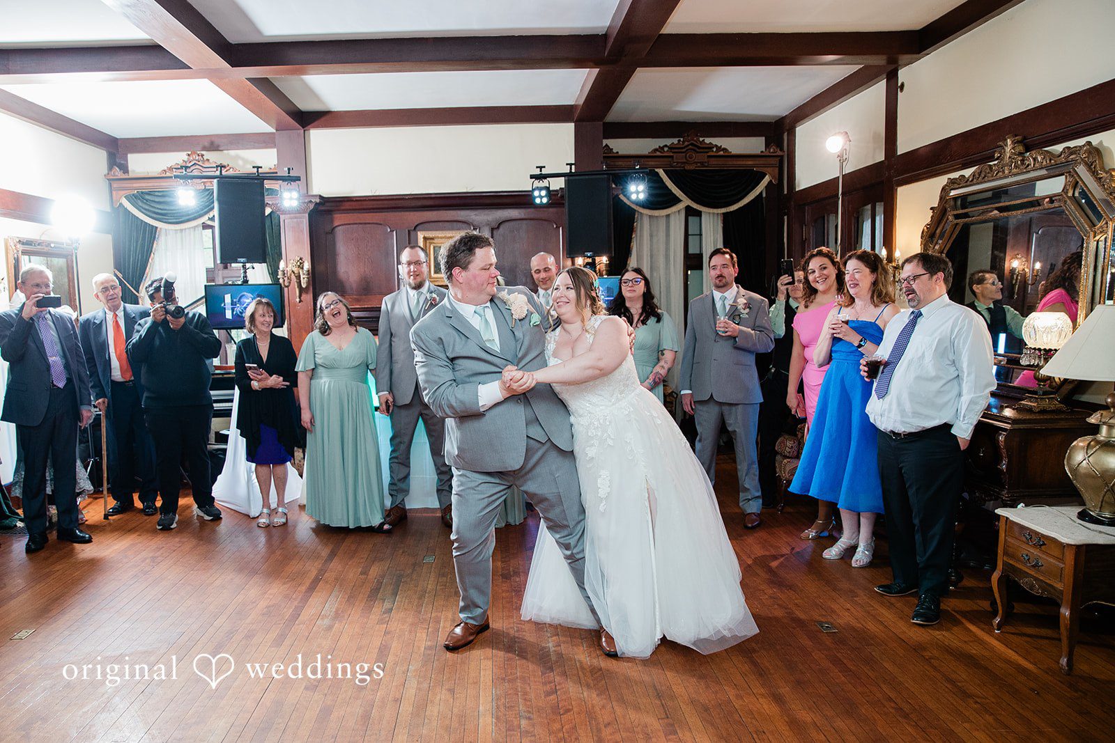 Nicole + Greg A joyful dance moment at the wedding reception
