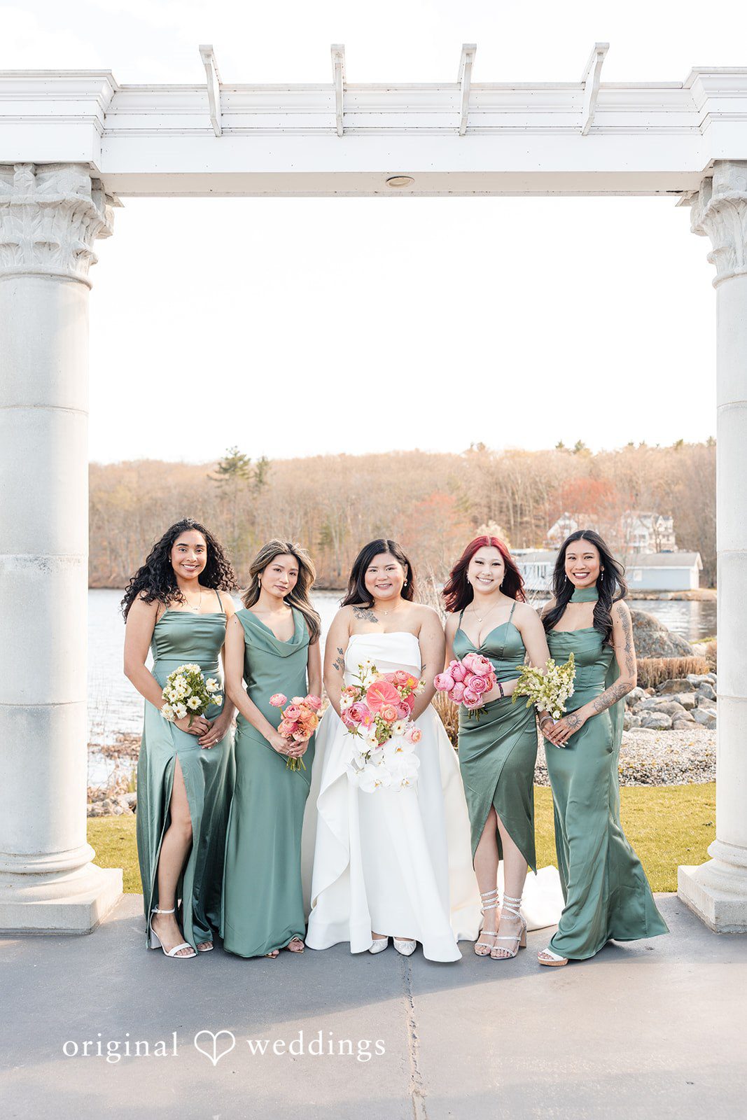 Vanessa + Bryant A portrait of the bride and her bridesmaids
