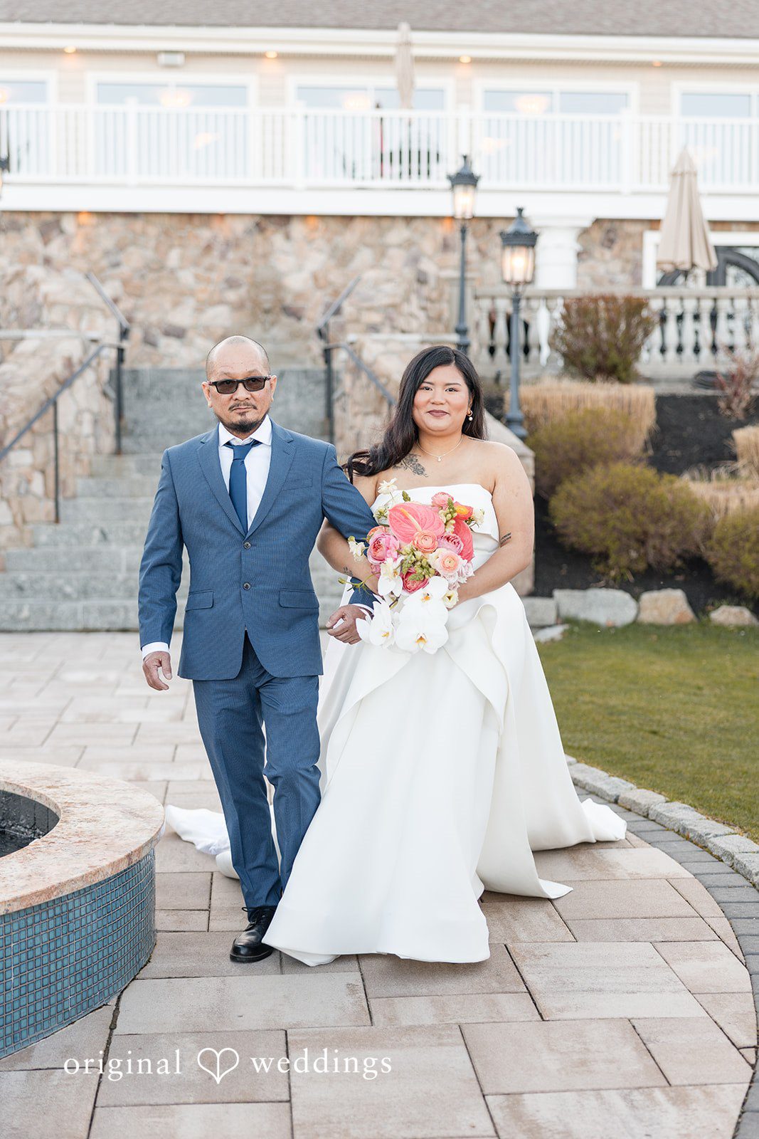 Vanessa + Bryant Our Boston wedding photographers captured the moment the bride's father walked her down the aisle