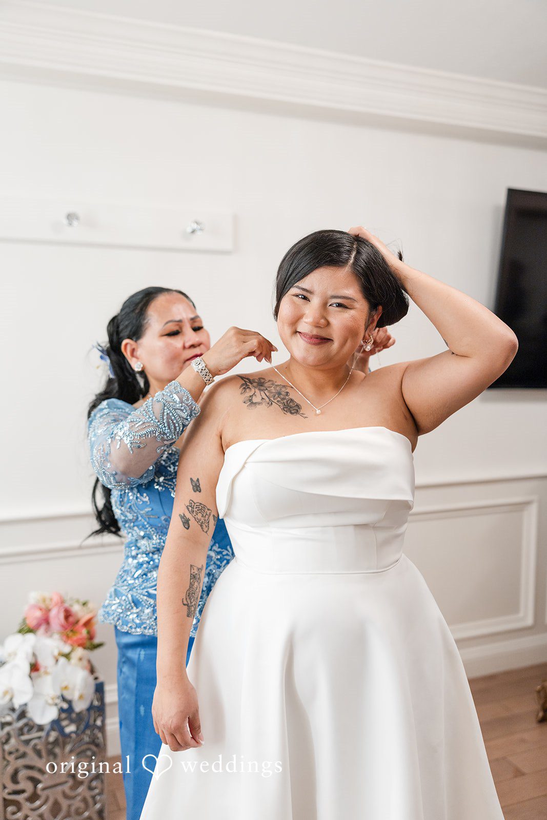 Vanessa + Bryant The bride gets ready at the suite