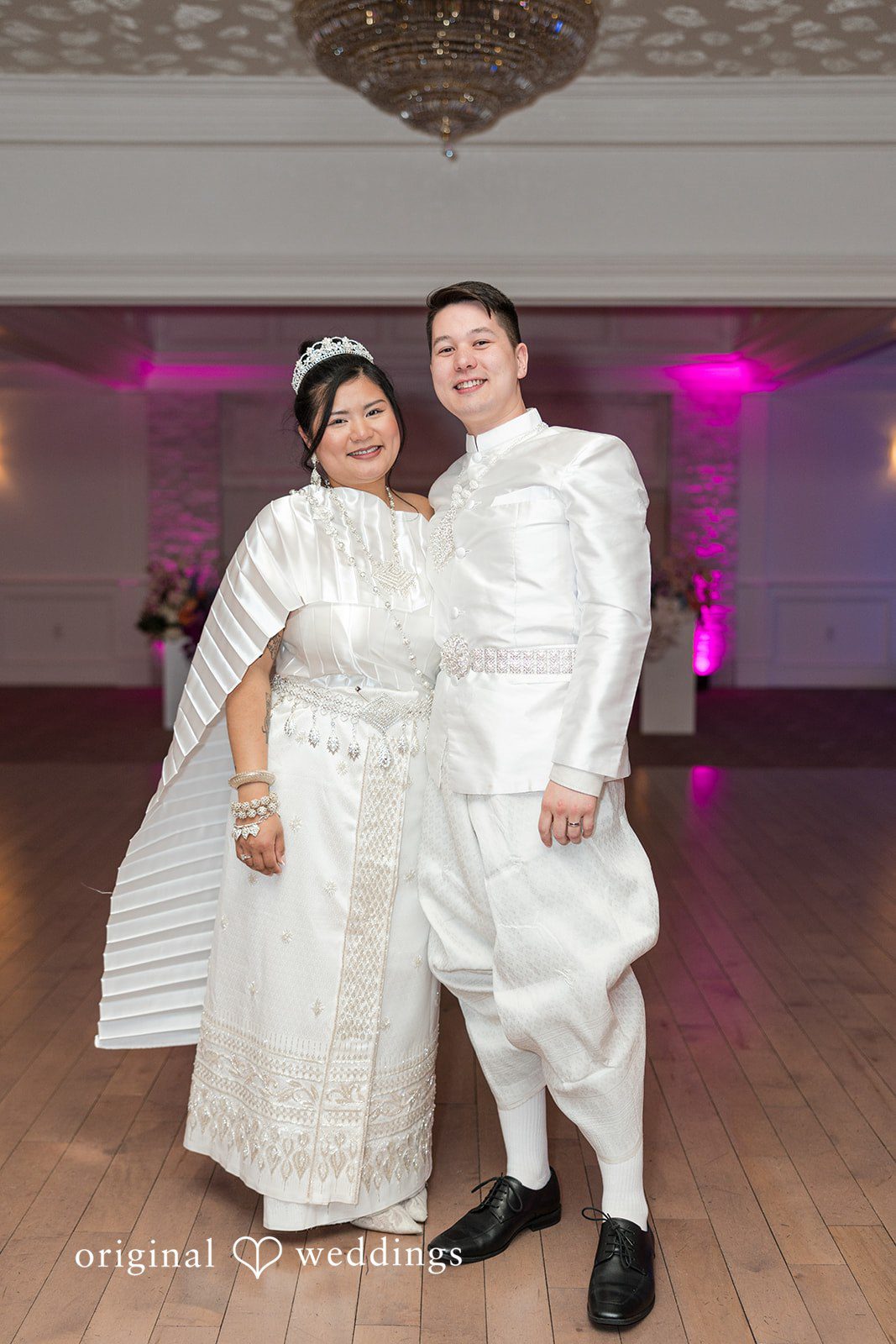 Vanessa + Bryant The couple in their traditional attire