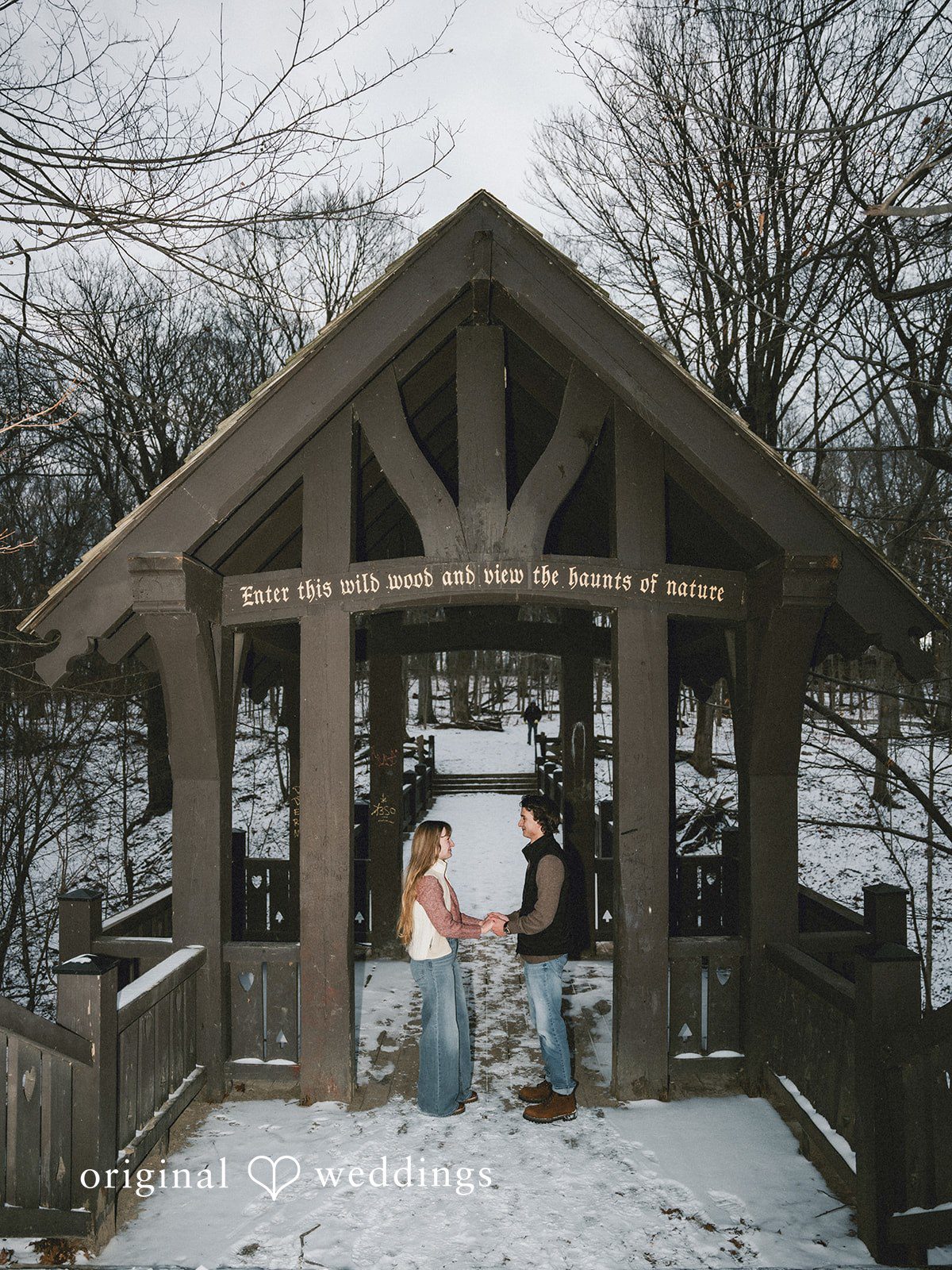 Stunning portrait of couple with nature's background