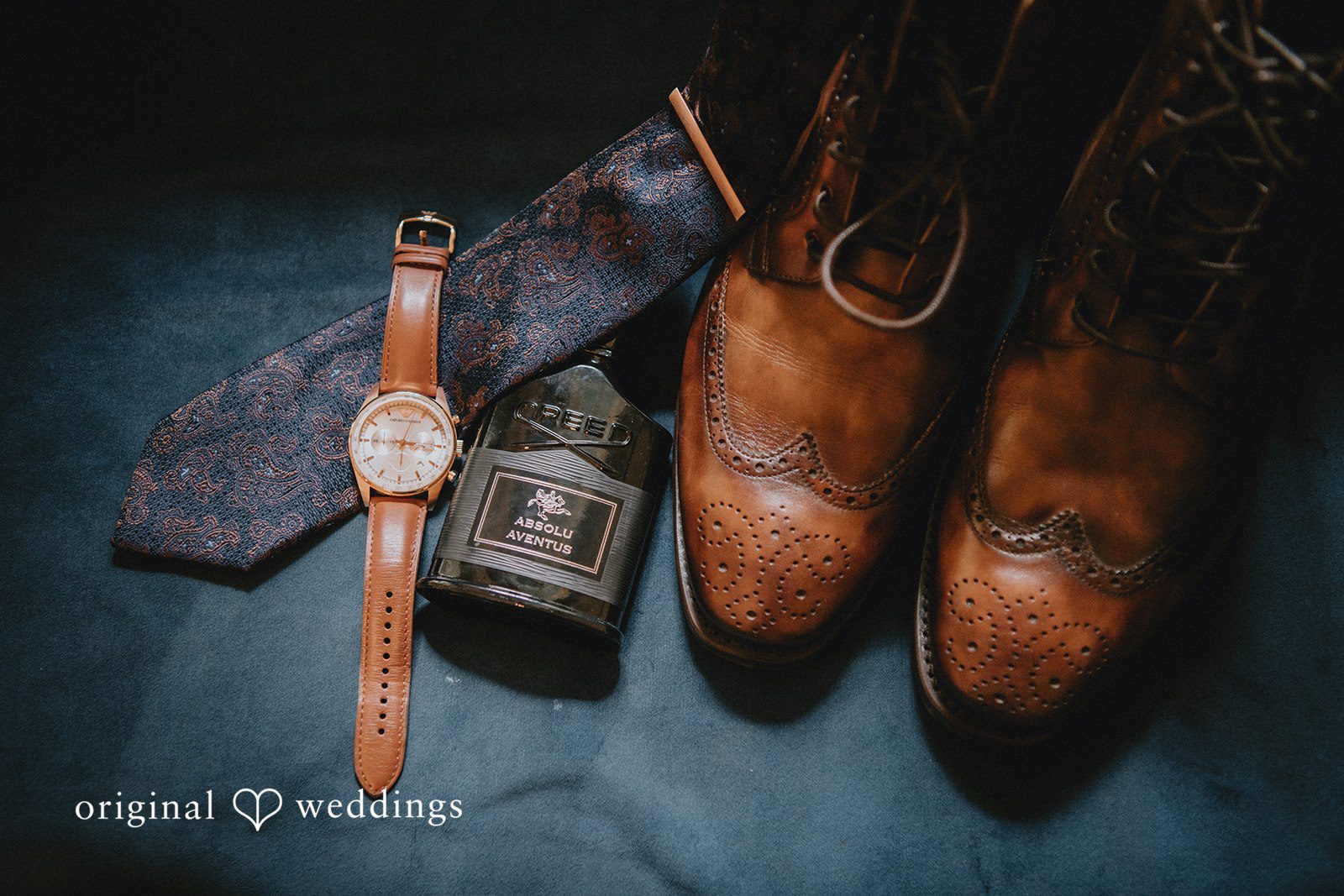 Detailed shot of groom's accessories