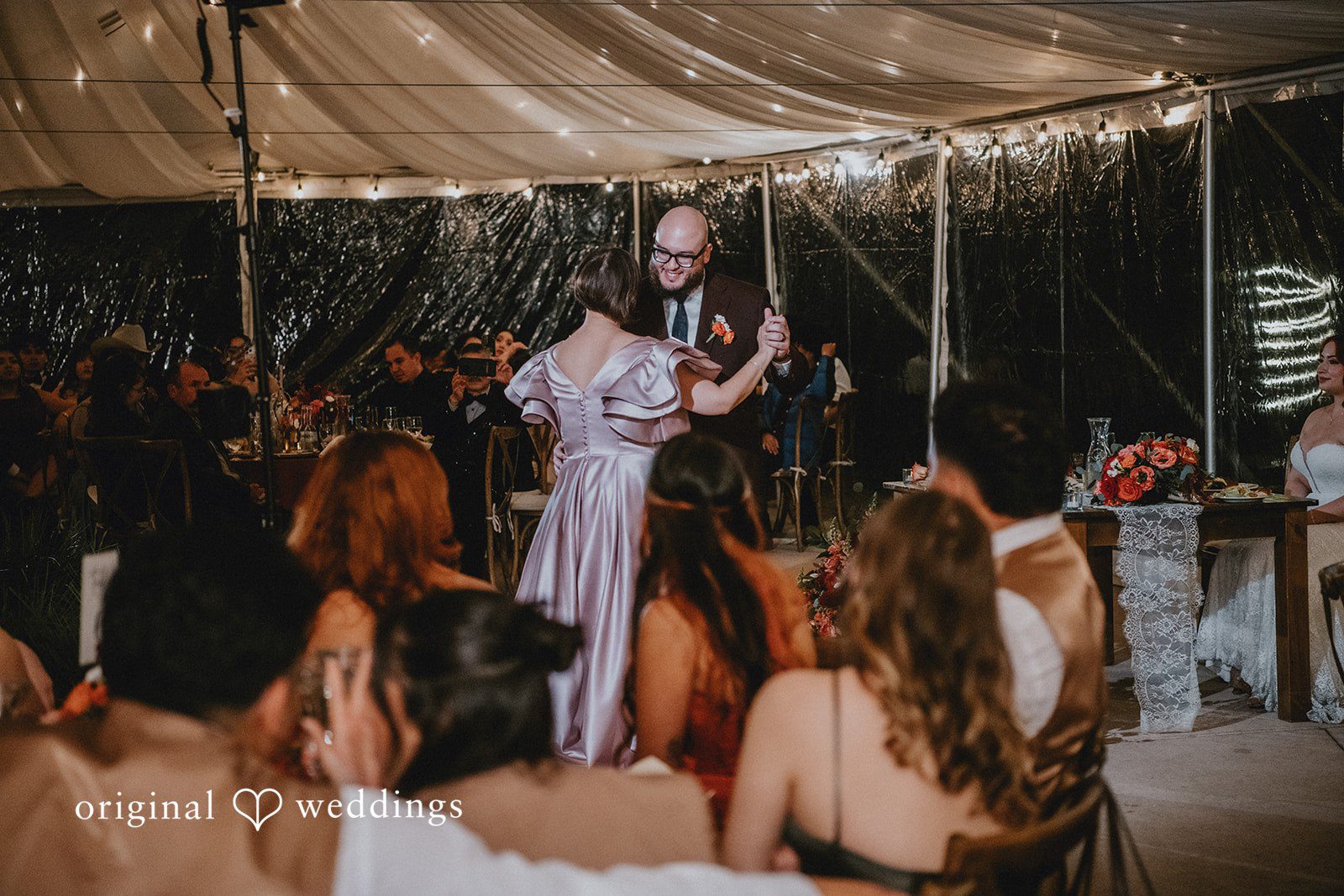 Lovely dance moment of groom with someone
