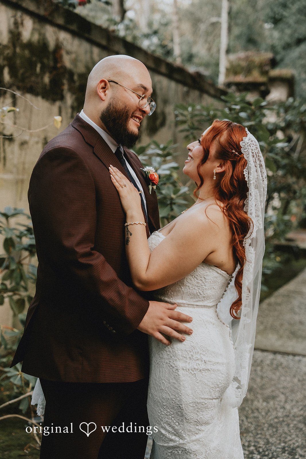 Couple looking at each other with love
