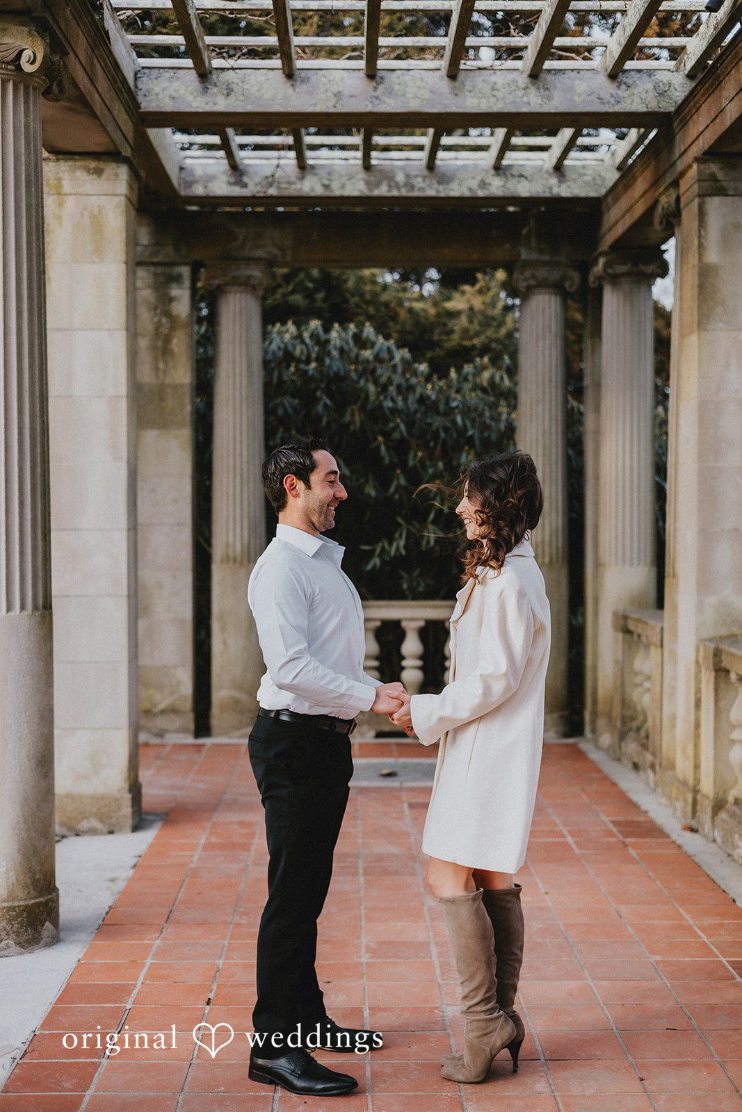 A portrait of the couple at Harkness Memorial State Park