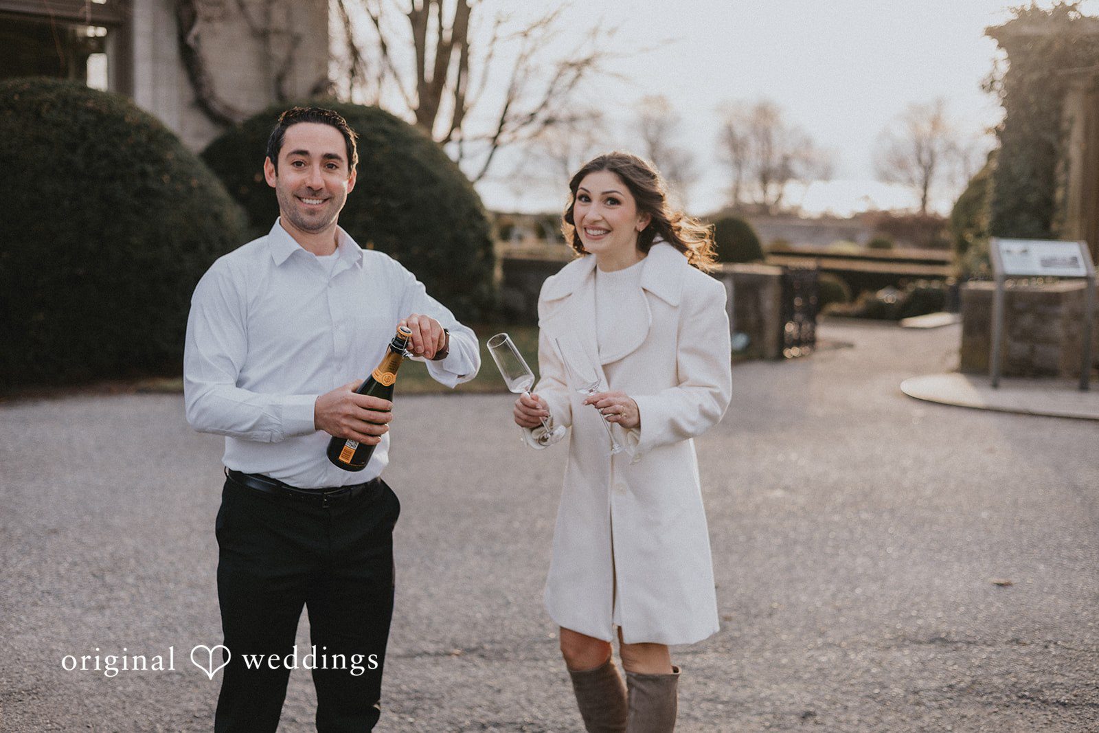 A fun portrait of the couple