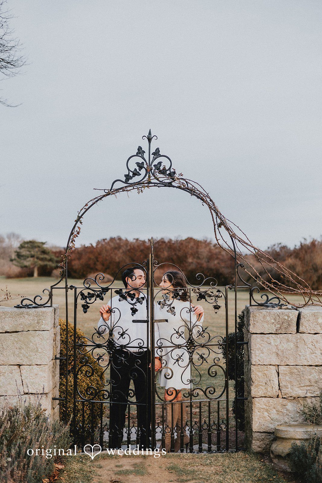 A stylish portrait of the couple