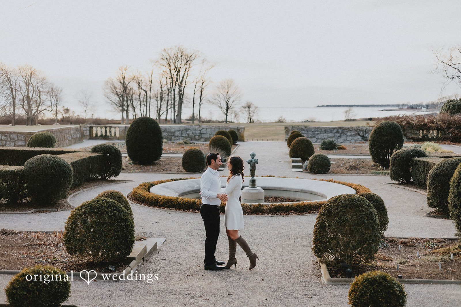 A portrait of the couple exposing the beauty and serenity of Harkness Memorial State Park