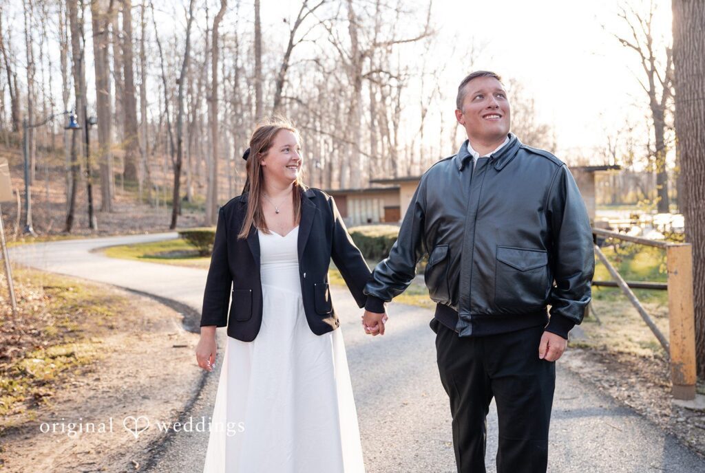 Engagement photography services by Original Weddings capturing close-up of couple at Holcomb Gardens