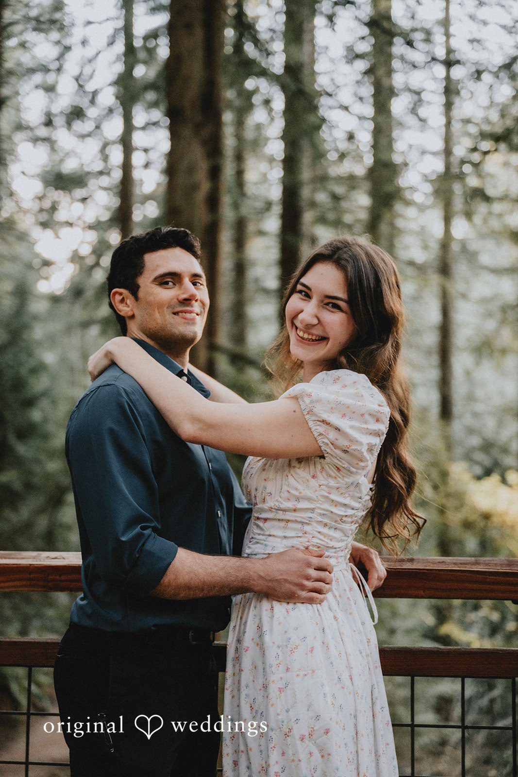 A joyful portrait of the couple