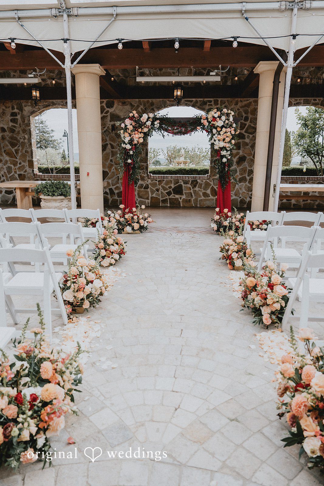 Chandrakant + Sumbul Outdoor ceremony setup prepared for the wedding ceremony
