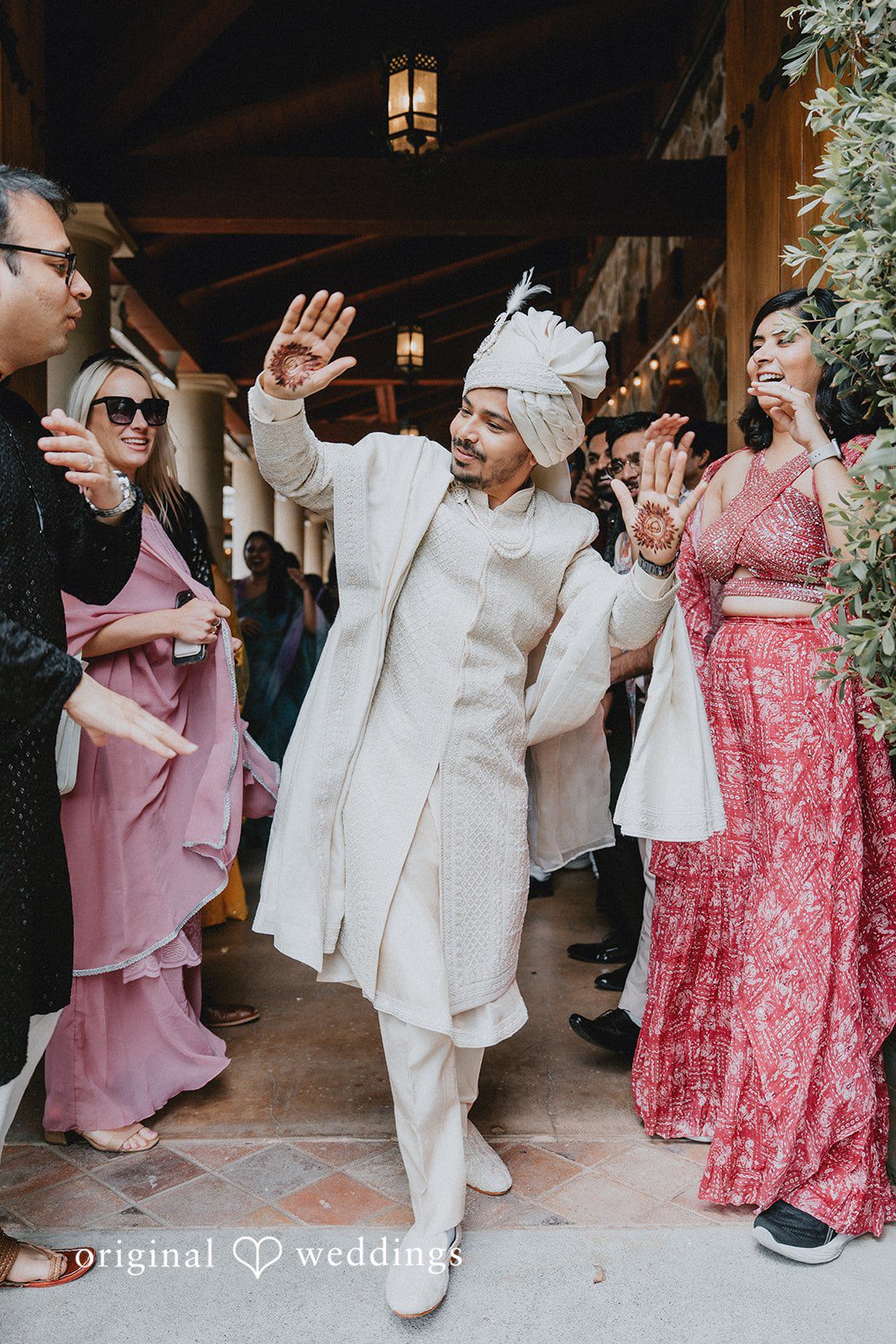 Chandrakant + Sumbul Groom entering the ceremony area before the vows
