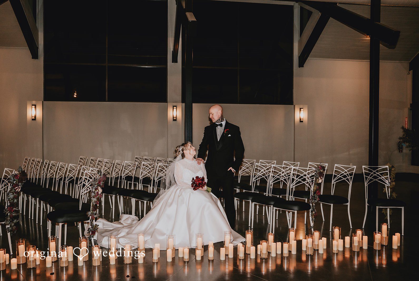Stunning portrait of couple at Jennings trace by Houston wedding photographers from Original Weddings.