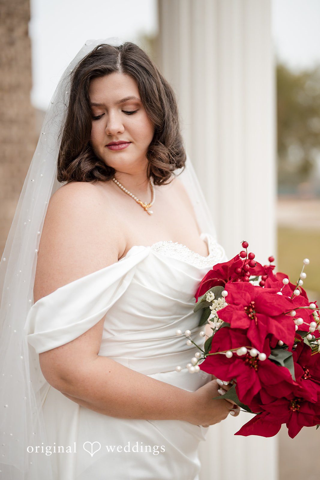 A stunning portrait of the bride
