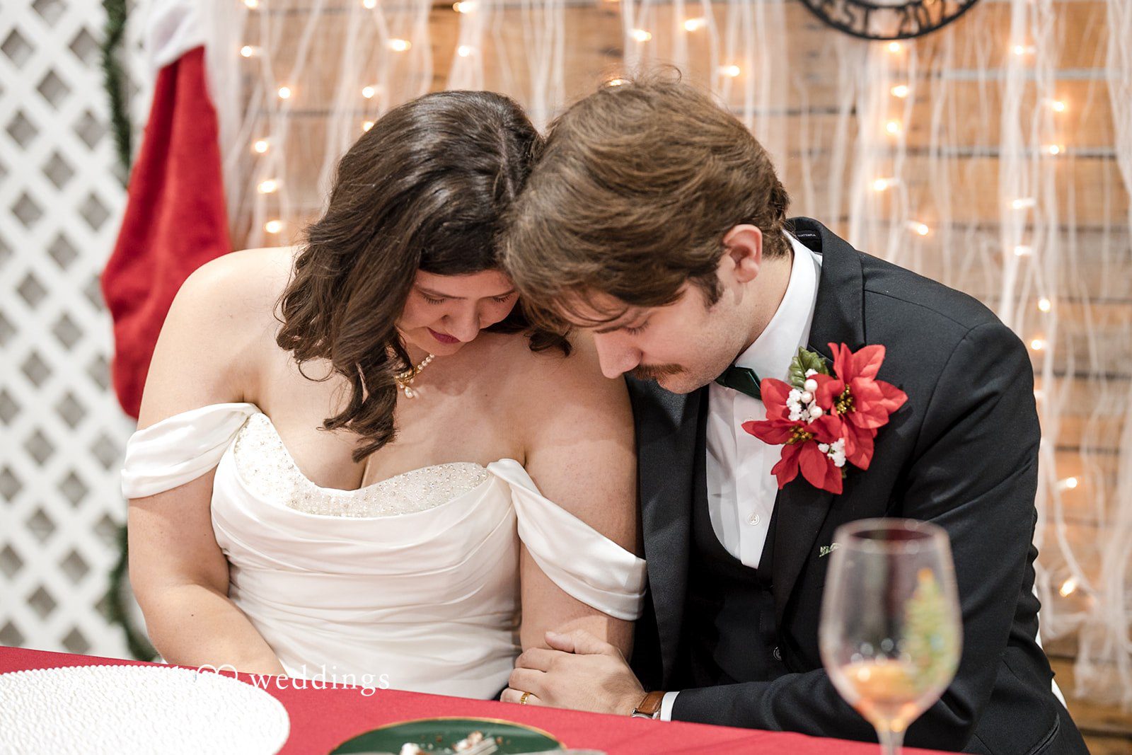 An emotional moment of the couple