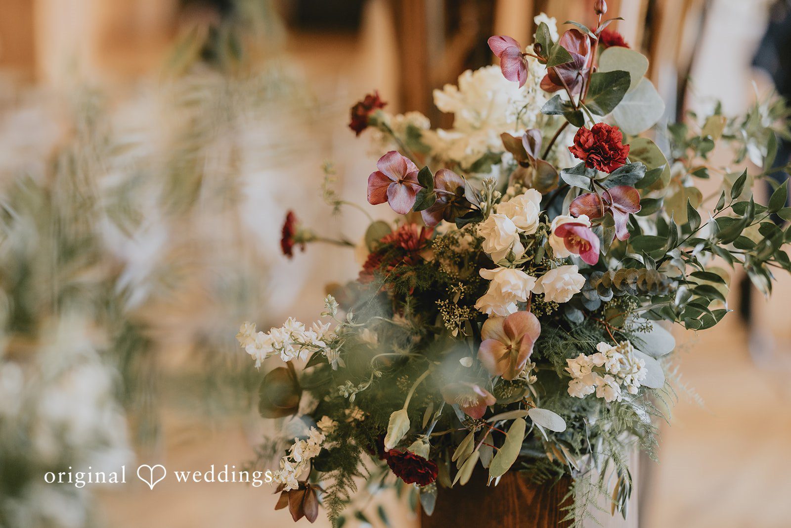 A detail shot of the floral