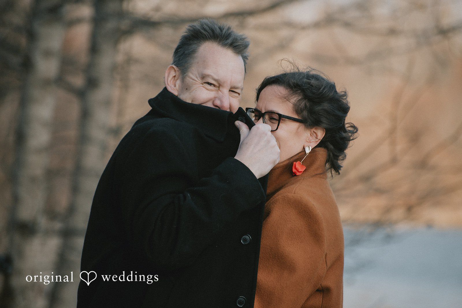 A fun portrait of the couple