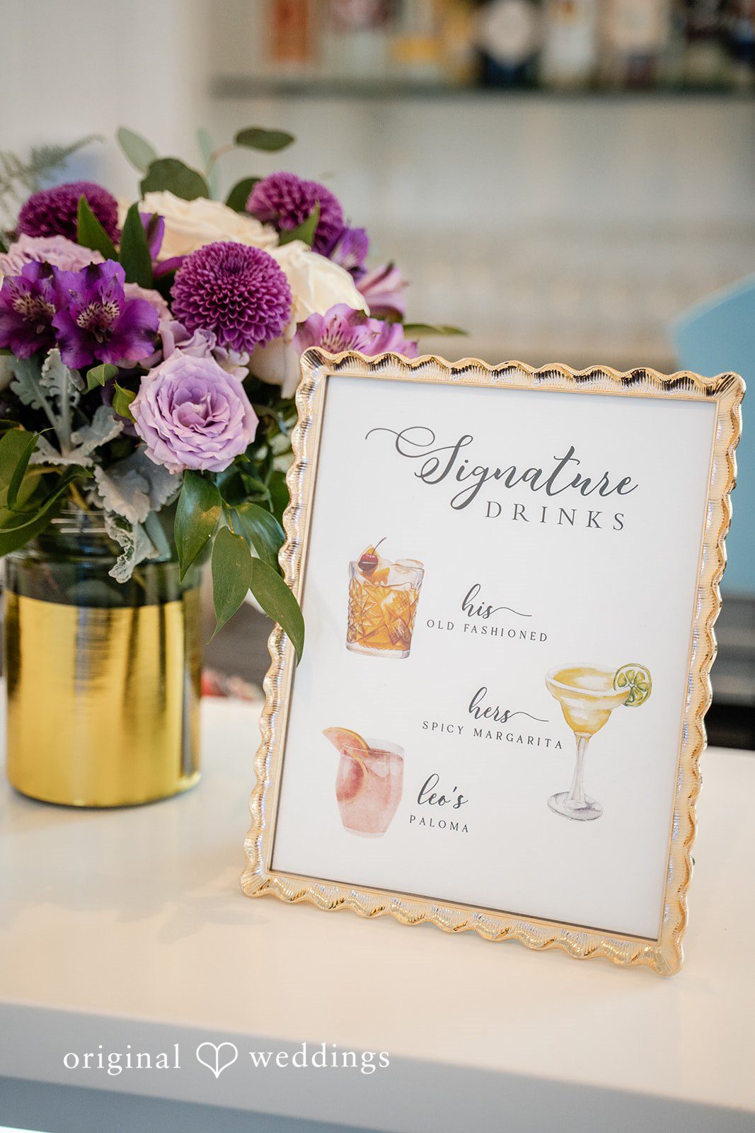 Elegant reception details