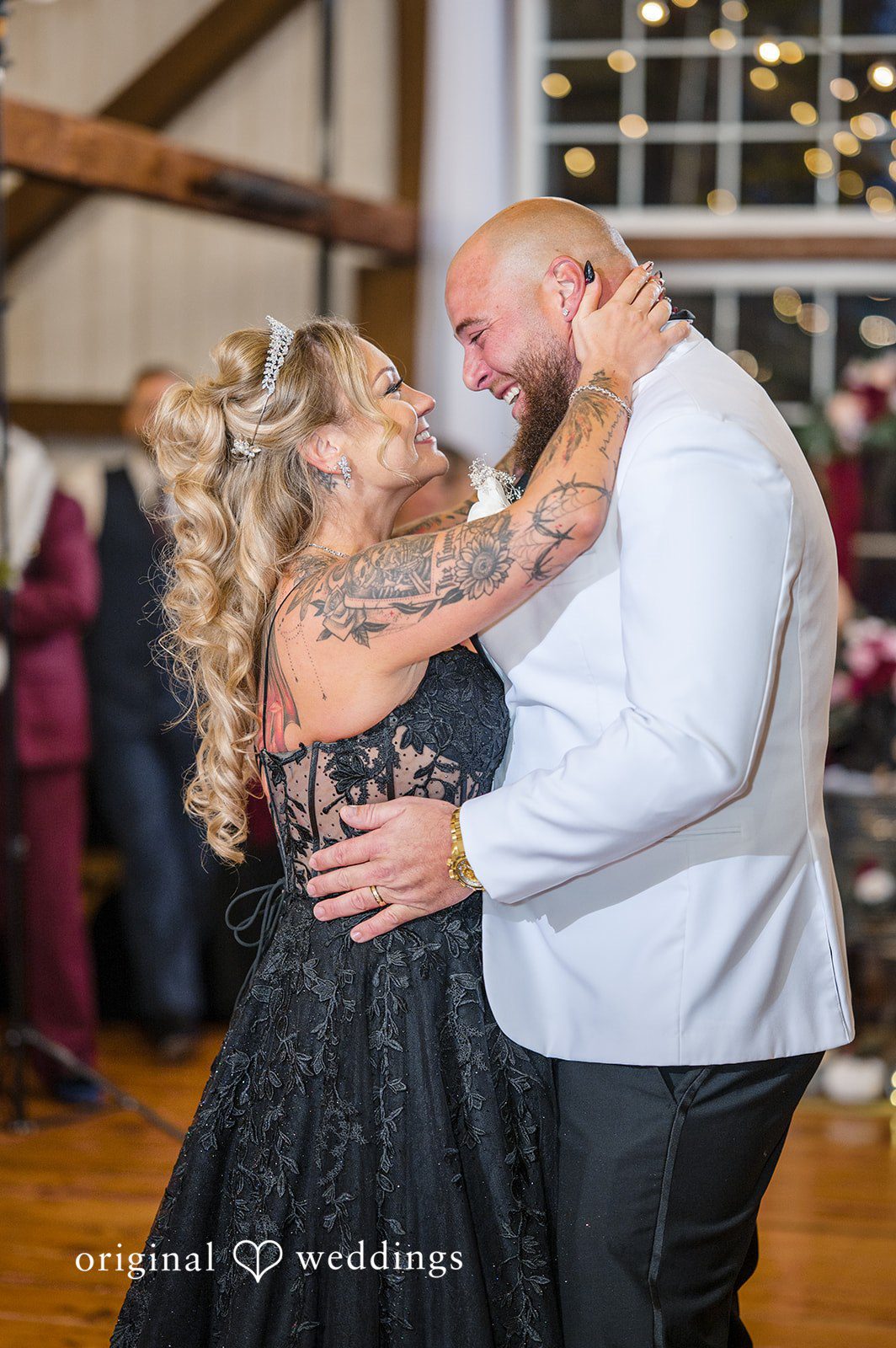 April + Joseph Bride and groom sharing emotional dance during wedding reception