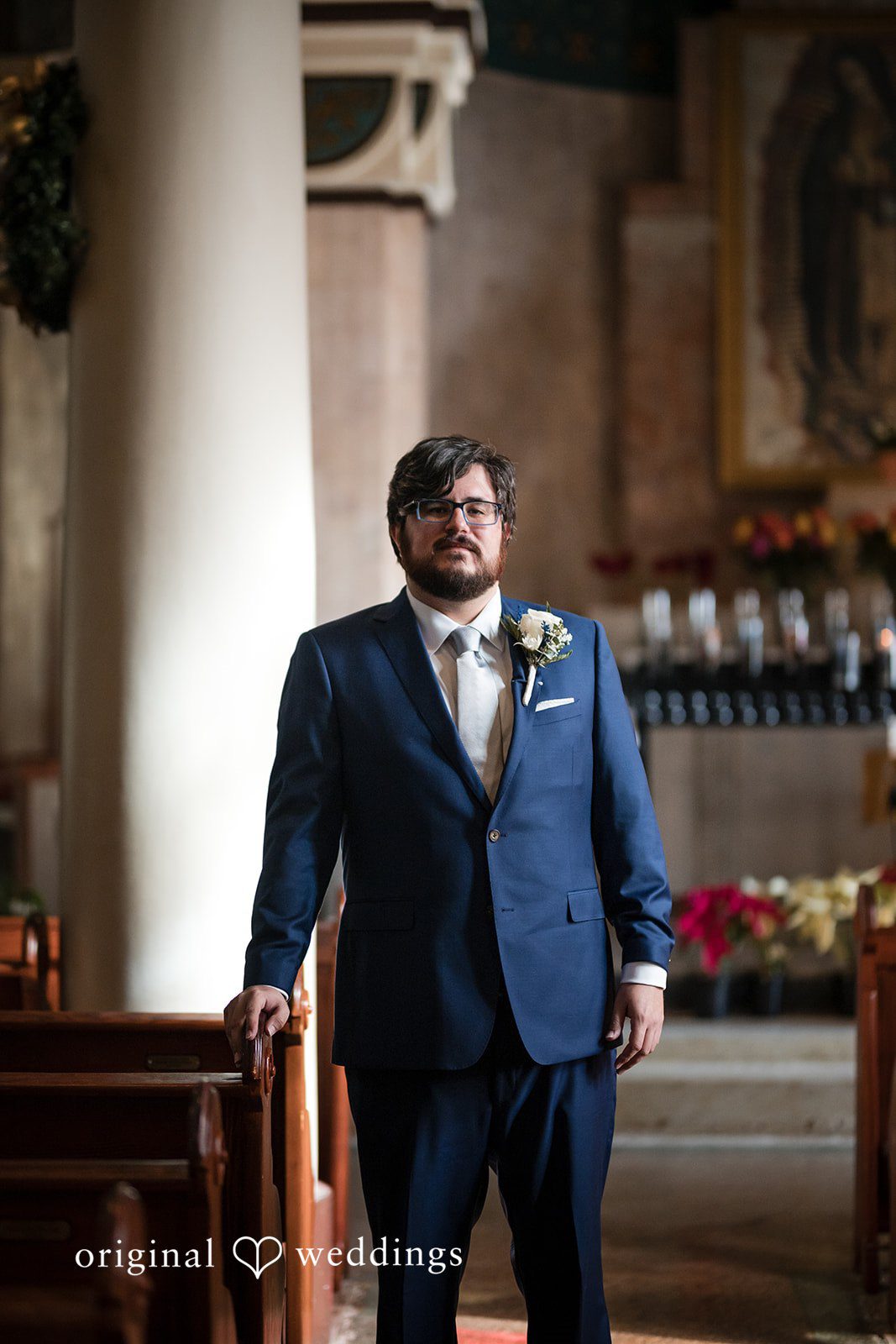 Elegant picture of groom in wedding attire