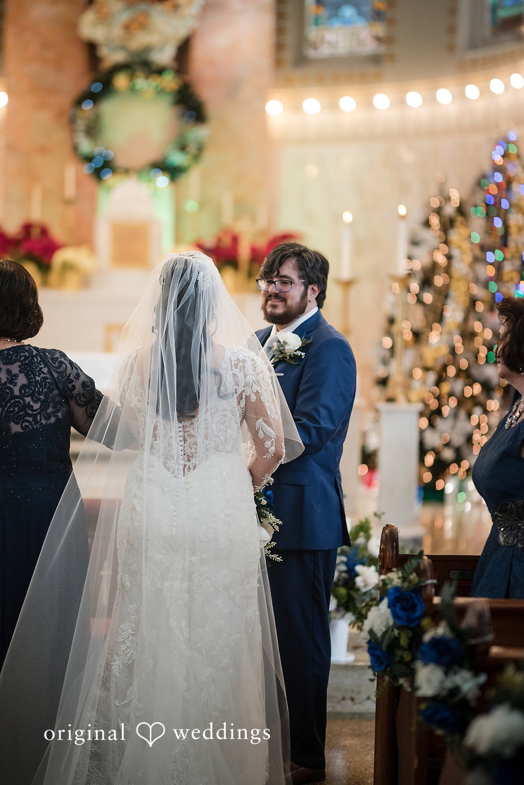 Beautiful shot of couple from ceremony