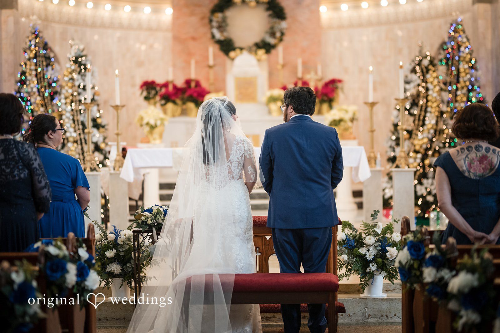 Picture of bride and groom at their wedding ceremony