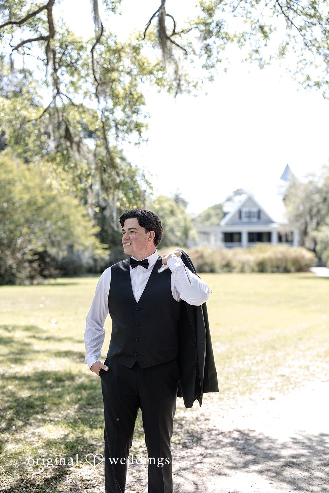 A portrait of the groom