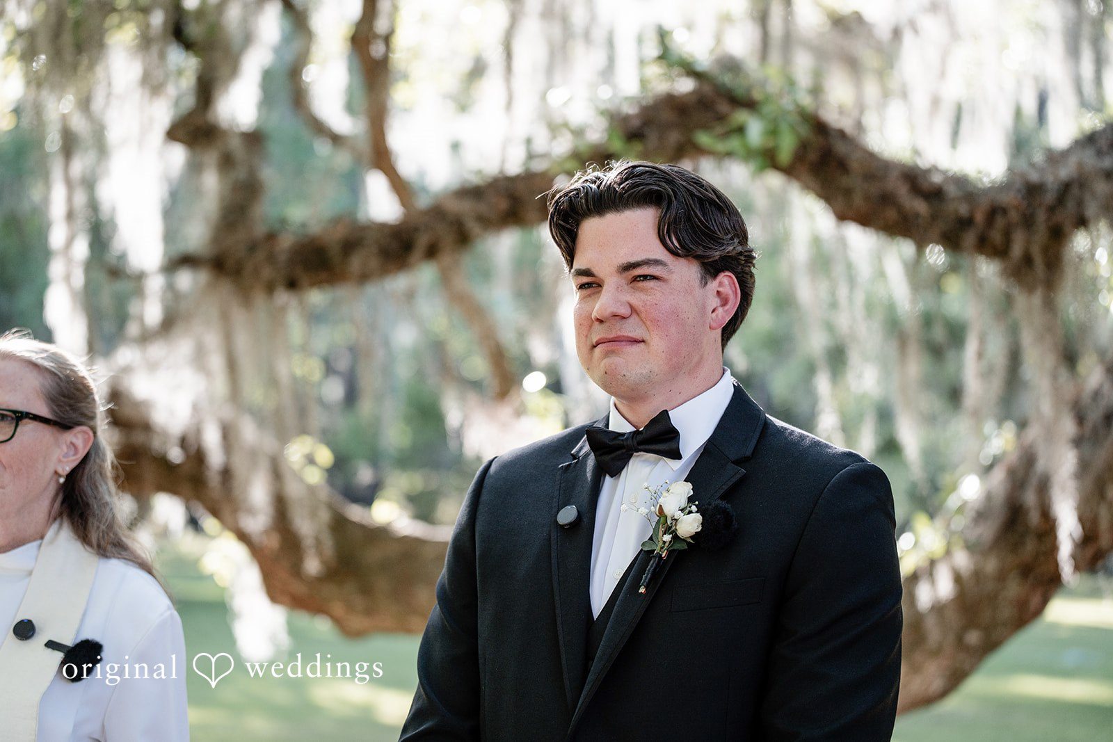 The groom anticipates the bride