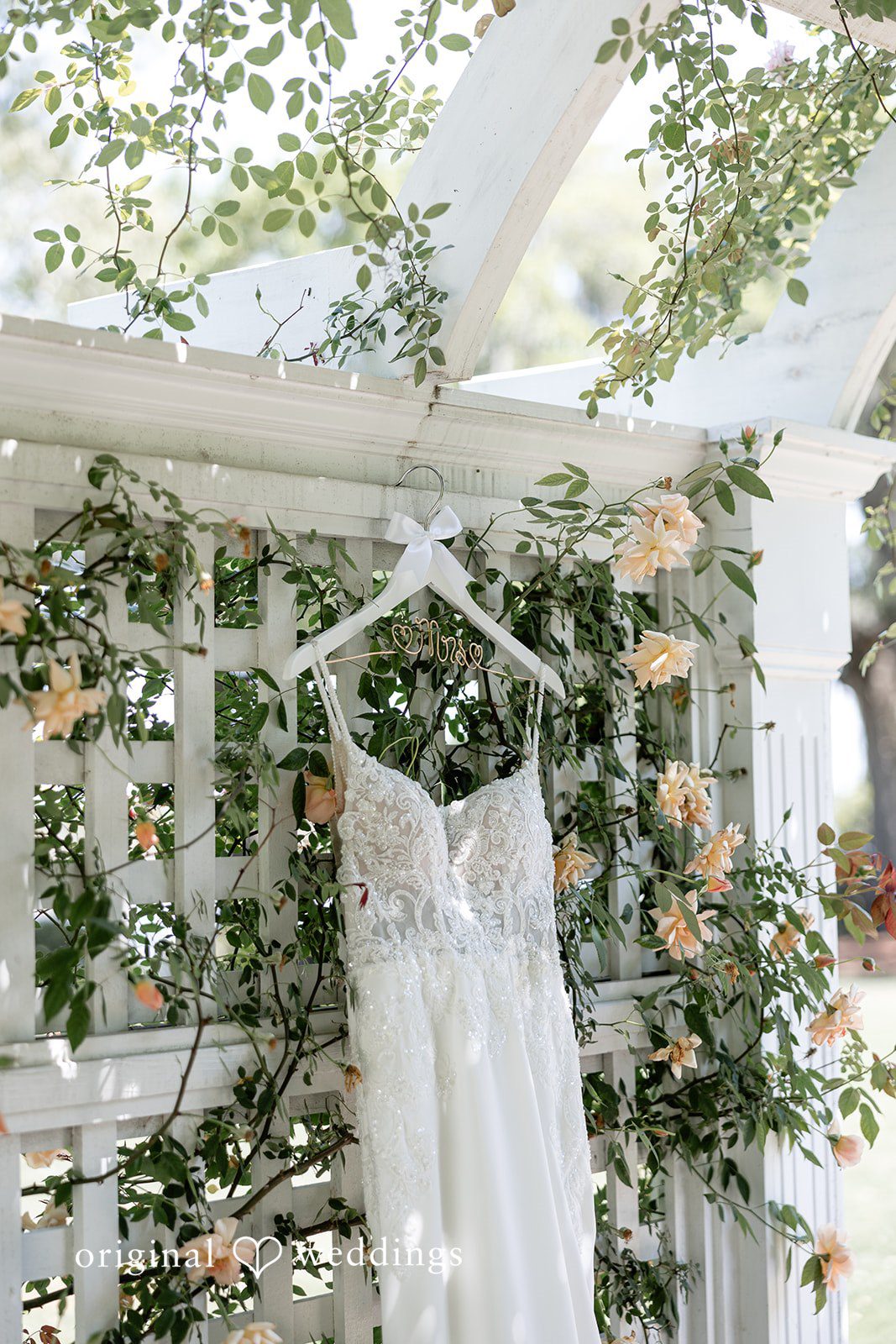 The bride's gown