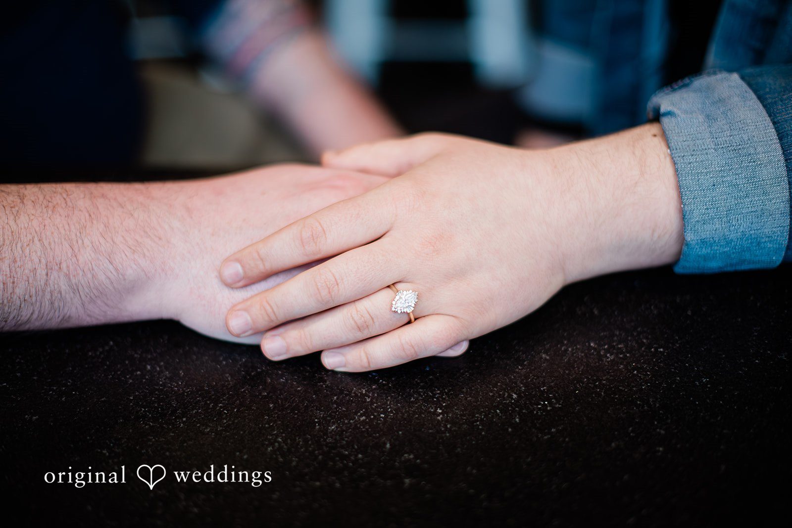 Elegant engagement ring photography