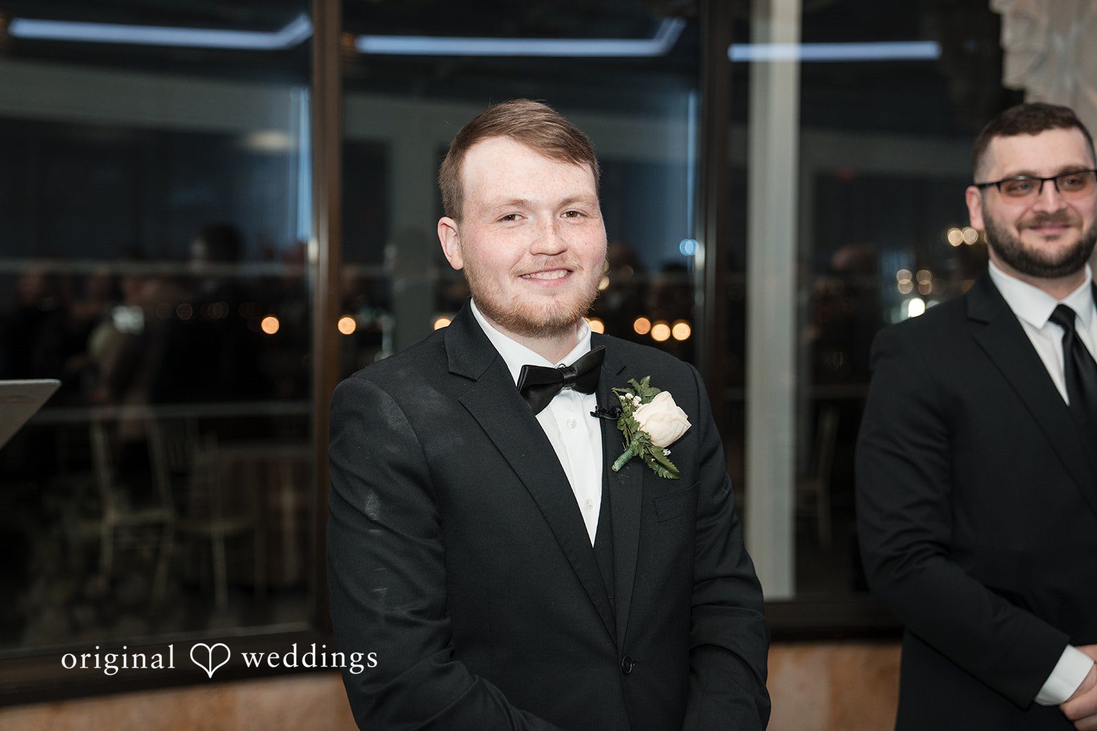 Handsome groom waiting for bride
