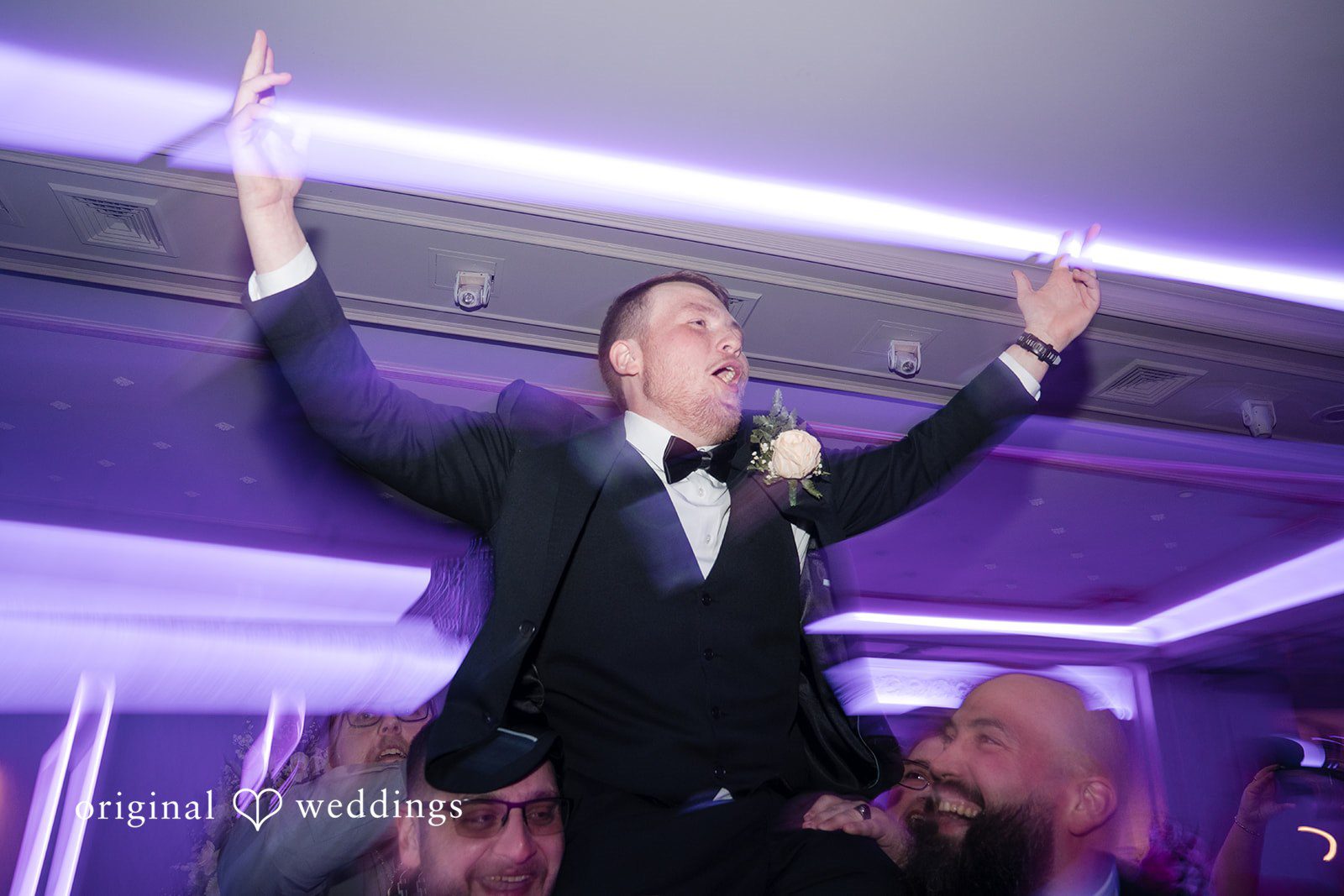 Fun moment of groom with his family and friends